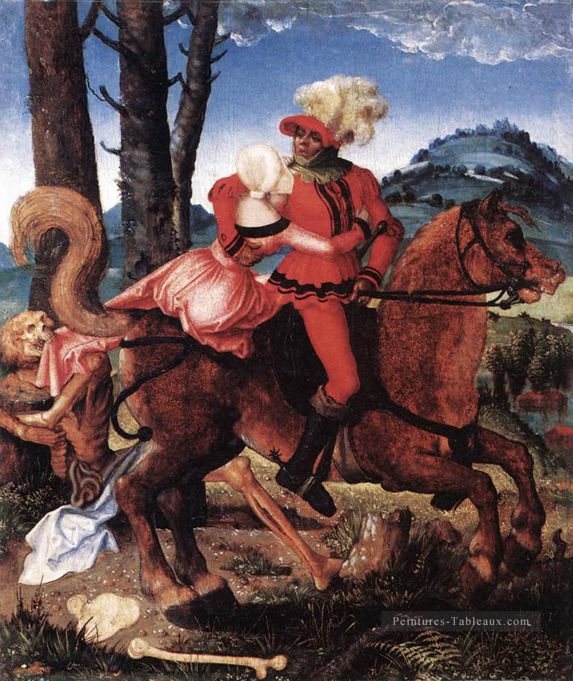 Le Chevalier La Jeune Fille Et La Mort Renaissance peintre Hans Baldung Peintures à l'huile